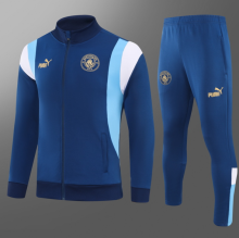 23/24 Manchester City Jacket Tracksuit dark blue B款 Soccer Jersey