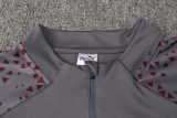 23/24 Manchester City Half pull up long sleeves training suit gray Soccer Jersey