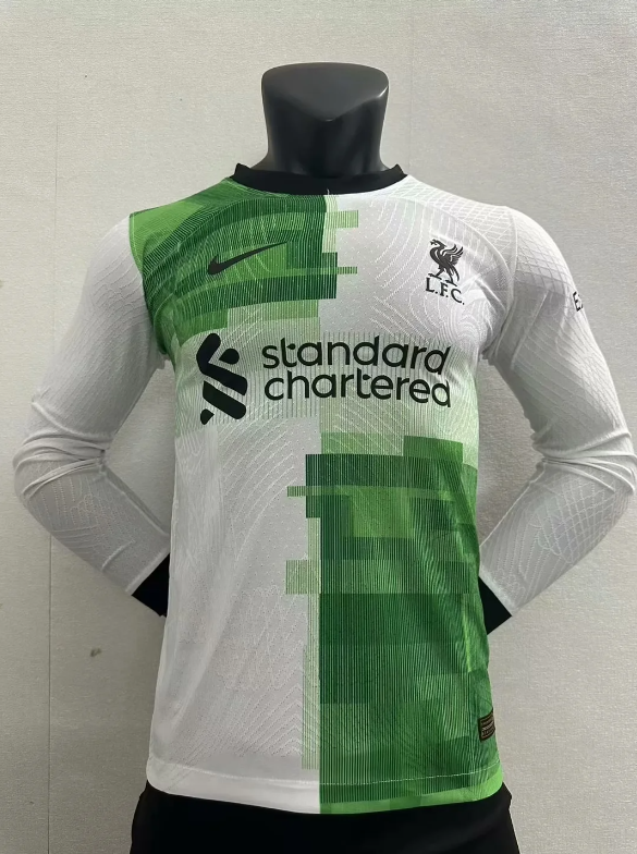 23/24  Liverpool away long sleeve Player Version Soccer jersey