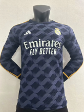 23-24 Real Madrid away long sleeve Player Version Soccer Jersey