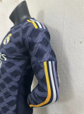 23-24 Real Madrid away long sleeve Player Version Soccer Jersey