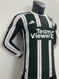23-24 M-U away long sleeve Player Version  Soccer Jersey