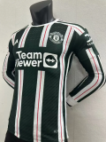 23-24 M-U away long sleeve Player Version  Soccer Jersey