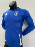 24/25 Italy long sleeve Home  Player Version Soccer Jersey