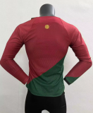 23/24 Portugal long sleeve home Player Version Soccer Jersey