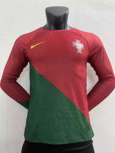 23/24 Portugal long sleeve home Player Version Soccer Jersey