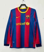 Retro 1011 Barcelona Home Long Sleeve 0045 soccer Jersey  Thai  Qaulity