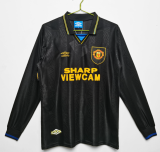 Retro 1993/94 M-U away long sleeve Soccer Jersey