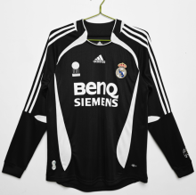 Retro 06/07 Real Madrid Long Sleeve Second away Soccer Jersey
