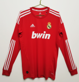 Retro 2011/12 Real Madrid Long Sleeve Second away Soccer Jersey