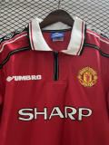 Retro 1998 M-U home Fan Version Soccer Jersey