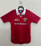 Retro 1999 M-U home Fan Version Soccer Jersey