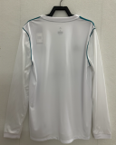 Retro 17/18 Real Madrid home Long sleeve  Soccer jersey