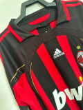 Retro 06/07  AC Milan home Long Sleeve Soccer Jersey