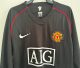 Retro 07/08  M-U Second away long sleeve Soccer Jersey