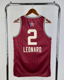 24 Season  All Star Jerseys red 2号 伦纳德 NBA Jerseys