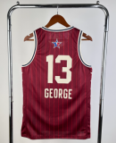 24 Season  All Star Jerseys red 13号 乔治 NBA Jerseys