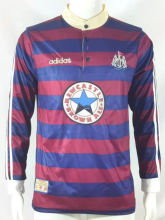 Retro 95/96  Newcastle away Long Sleeve Soccer Jersey
