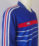 Retro 82/84 France home Long Sleeve Soccer Jersey