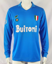 Retro 87/88 Napoli  Home Long Sleeve Soccer Jersey