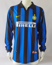 Retro 98/99 Inter Milan home Long Sleeve Soccer Jersey