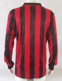 Retro 93/94 AC Milan Home Long Sleeve  soccer Jersey  Thai  Qaulity