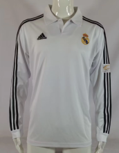 Retro 01/02 real madrid Home Long Sleeve Soccer Jersey