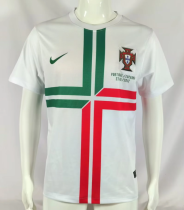 Retro 2012 Portugal  Away White Socce Jersey