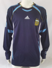 Retro 2006 Argentina away Long Sleeve Soccer Jersey