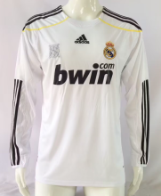 Retro 09/10 Real Madrid home Long Sleeve Soccer jersey
