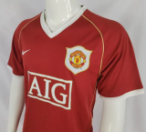 Retro 06/07  M-U home red Soccer Jersey