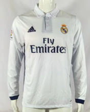 Retro 16/17 real madrid Home Long Sleeve Soccer Jersey