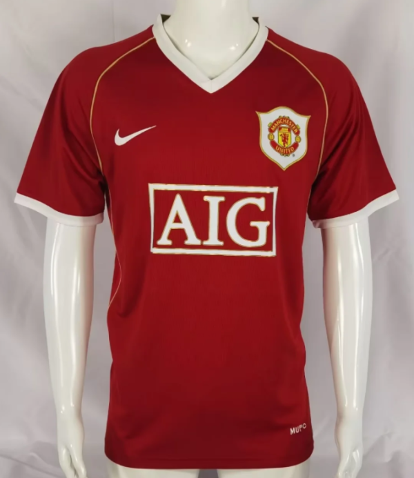 Retro 06/07  M-U home red Soccer Jersey