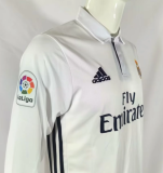 Retro 16/17 real madrid Home Long Sleeve Soccer Jersey
