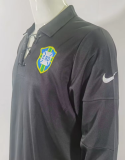Retro 04 Brazil  special edition black Long Sleeve Socce Jersey
