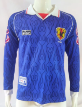 Retro 98 Japan home Long Sleeve Soccer Jersey