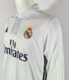 Retro 16/17 real madrid Home Long Sleeve Soccer Jersey