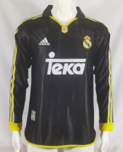 Retro 99/01 Real Madrid Away Long Sleeve Soccer Jersey