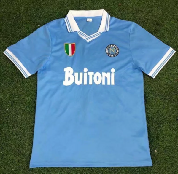 Retro 86/87 Napoli  Home Soccer Jersey