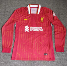 24/25  Liverpool home Long Sleeve Fan Version Soccer jersey