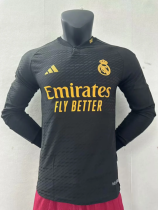 23/24  Real Madrid  Second away Long Sleeve player version  Soccer Jersey