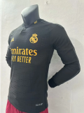 23/24  Real Madrid  Second away Long Sleeve player version  Soccer Jersey