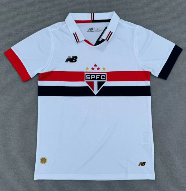 24-25 Sao Paulo home Fan Version  Soccer Jersey