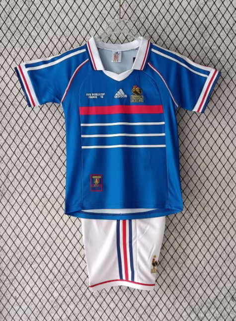 Retro 1998 France home Kids Soccer Jersey