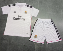 Retro 14/15  Real Madrid kids home Soccer jersey