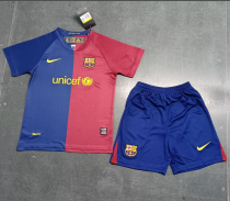 Retro 08/09  Barcelona home Kids  Soccer Jersey