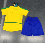 Retro 2002 Brazil home kids Soccer Jersey