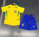 Retro 2002 Brazil home kids Soccer Jersey