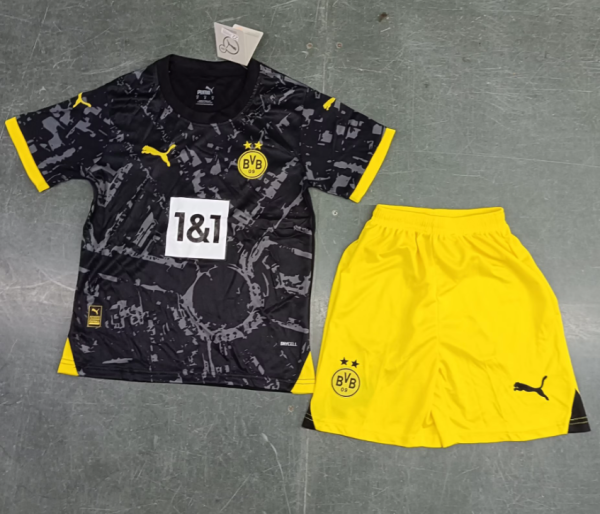 23/24 Dortmund away kids Soccer Jersey