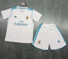 Retro 17/18  Real Madrid kids home Soccer jersey